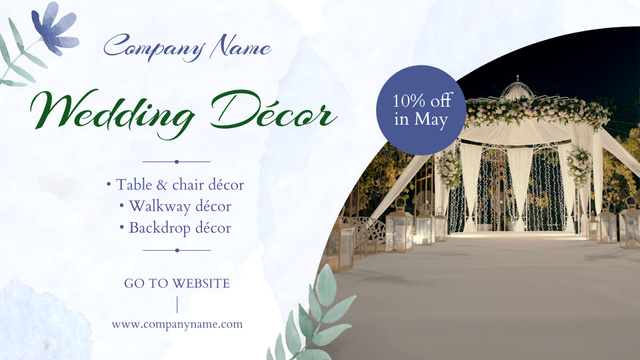 Outdoor Ceremony Wedding Décor Offer With Discount Full HD videoデザインテンプレート