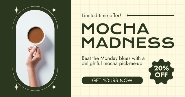 Delightful Mochaccino At Discounted Rates Offer Facebook AD – шаблон для дизайна
