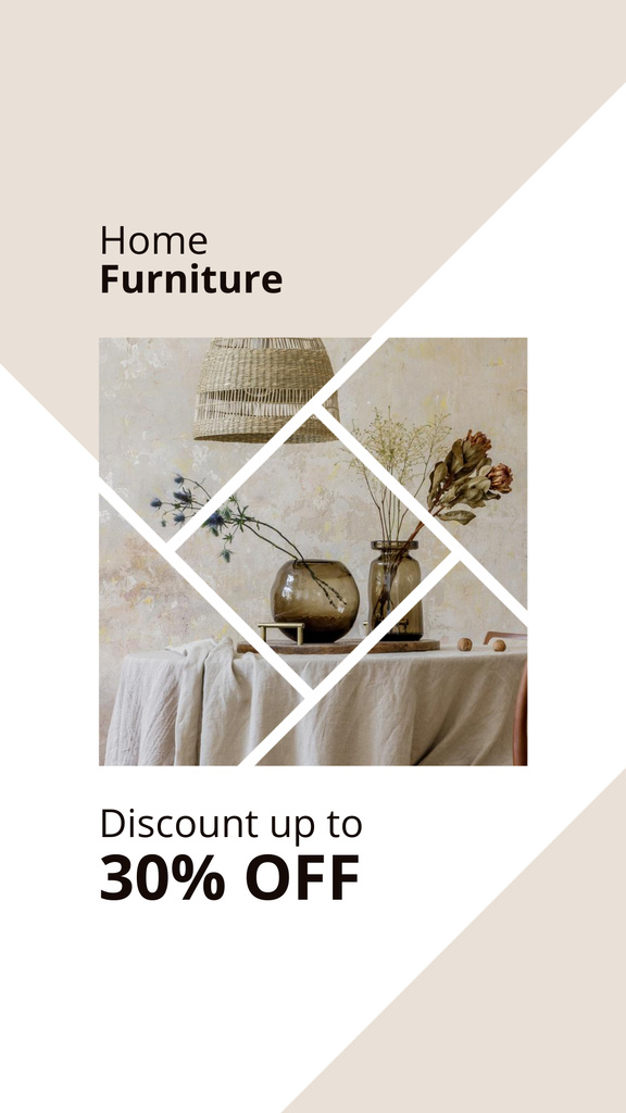 Home Furniture Discount Offer Instagram Storyデザインテンプレート