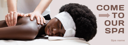 Young Woman Enjoying Massage at Spa Tumblr Šablona návrhu