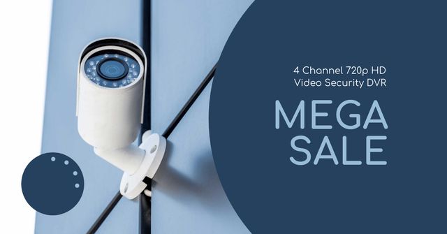 Designvorlage CCTV Camera Sale Offer für Facebook AD