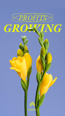 Platilla de diseño Bright Yellow Gladioluses Flowers Instagram Story