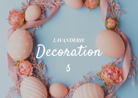 Пропозиція святкового декору з пасхальними яйцями Flyer A6 Horizontal – шаблон для дизайну