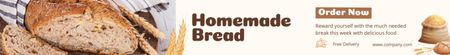 Ontwerpsjabloon van Leaderboard van reclame voor vers brood
