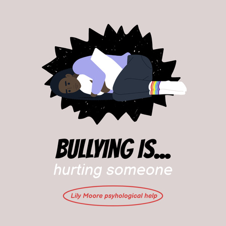Awareness about Bullying Problem Animated Post Design Template