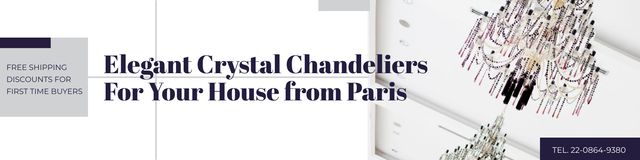 Plantilla de diseño de Elegant crystal chandeliers from Paris Twitter 