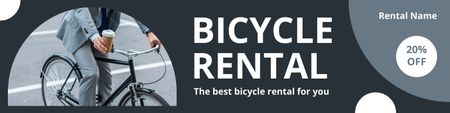 Bicycles Rental for Busy People Twitter – шаблон для дизайна