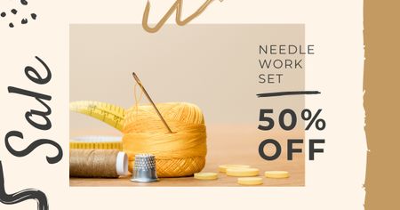 Needlework Set Special Offer Facebook AD Design Template