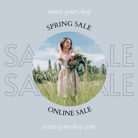 Designvorlage Online Spring Sale for Women für Instagram AD