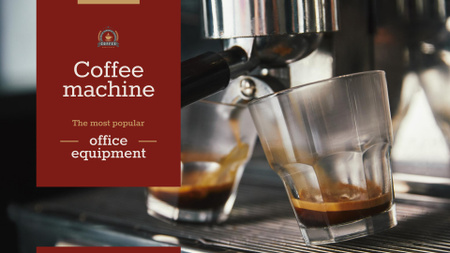 Coffee Machine Sale Brewing Drink Presentation Wide Modelo de Design