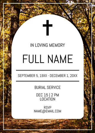 Burial Service Invitation Flayer Design Template