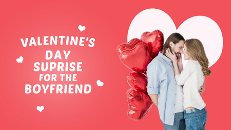 Surprise Your Boyfriend on Valentine's Day Youtube Thumbnail Design Template