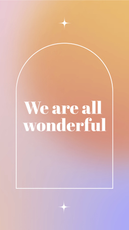 Inspirational and Motivational Phrase on Bright Gradient Instagram Storyデザインテンプレート