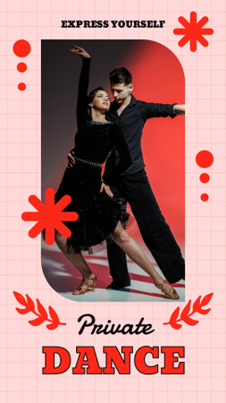 Ad of Private Dance with Passionate Couple Instagram Story Design Template