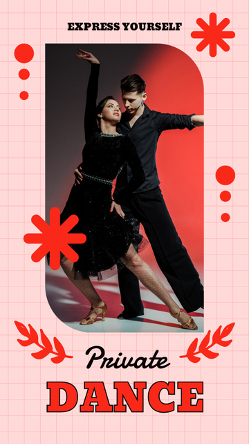 Designvorlage Ad of Private Dance with Passionate Couple für Instagram Story