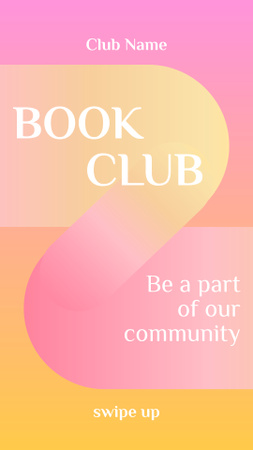Ontwerpsjabloon van Instagram Video Story van Book Club Membership Announcement