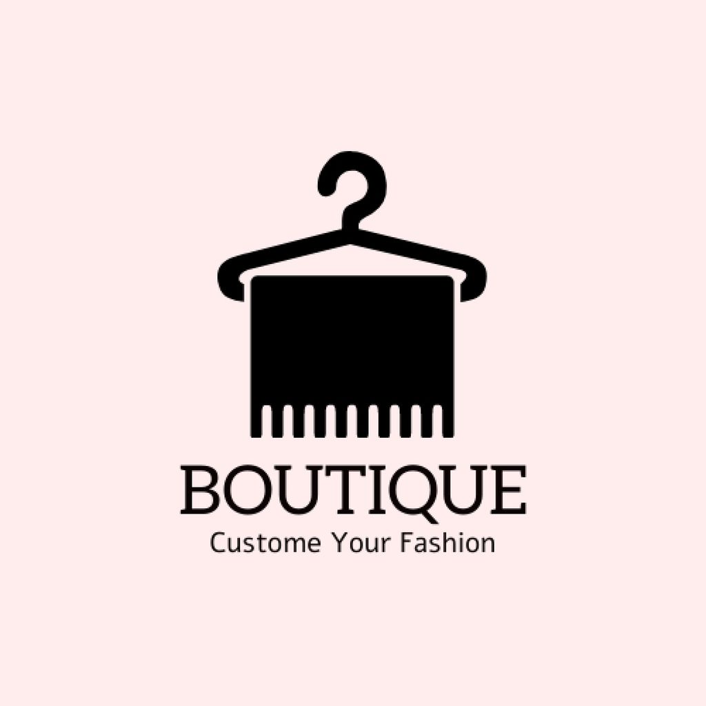 Fashion Boutique Advertisement on White Logo Πρότυπο σχεδίασης