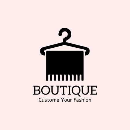 Fashion Boutique Advertisement on White Logo Design Template