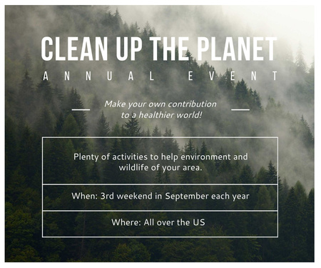 Modèle de visuel Clean up the Planet Annual event - Large Rectangle