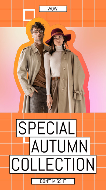 Designvorlage Special Autumn Discount for Couples für Instagram Video Story