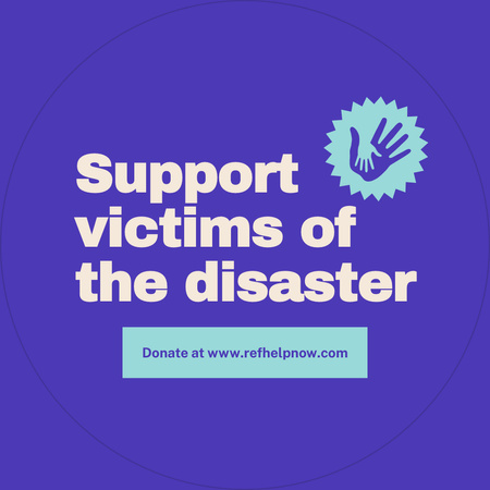 Κίνητρο για την υποστήριξη θυμάτων καταστροφών Instagram Πρότυπο σχεδίασης
