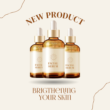 Brightening Organic Cosmetics Offer Instagram Šablona návrhu