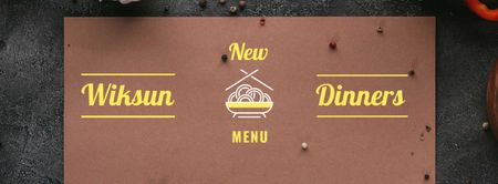 Menu Offer with Condiments Facebook cover Design Template