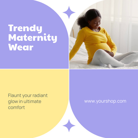Trendsetting Maternity Apparel Offer With Slogan Animated Post Design Template
