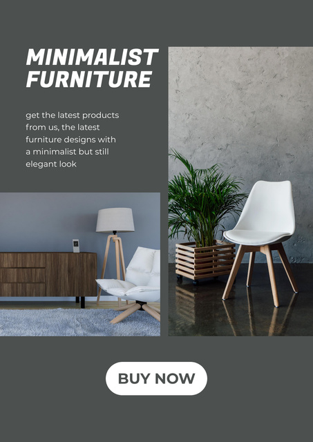Designvorlage Minimalist Furniture Offer für Poster