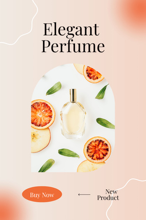 Elegáns parfüm citrus illattal Pinterest tervezősablon