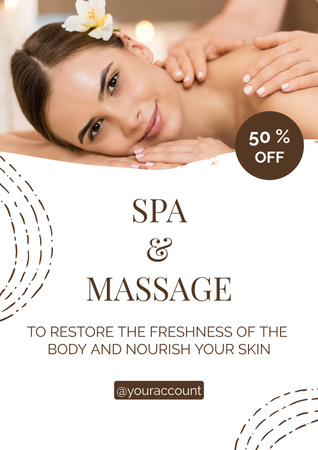 Special Offer for Spa and Massage Services Poster – шаблон для дизайна