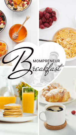Fresh Healthy Breakfasts Ad Instagram Story Design Template
