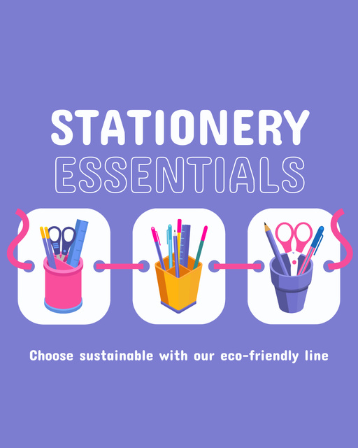 Special Deals On Sustainable Stationery Instagram Post Vertical – шаблон для дизайна