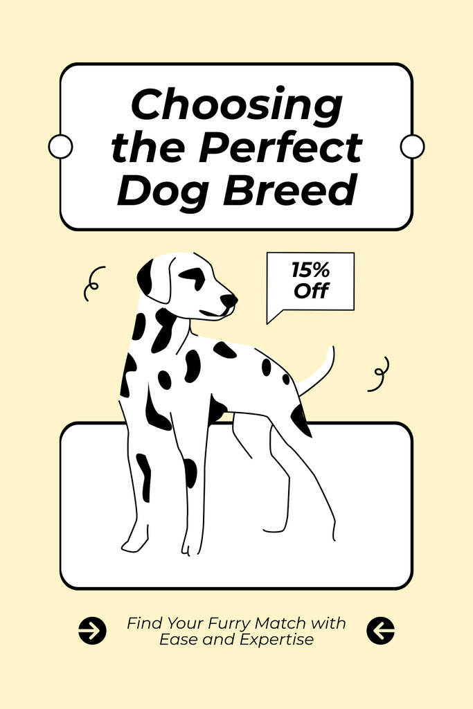 Template di design Top-notch Dog Breed At Discounted Rates Pinterest