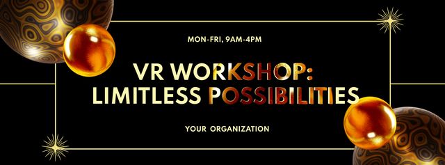 Virtual Workshop Announcement Facebook Video cover tervezősablon