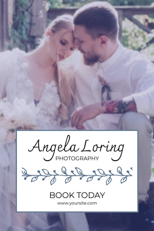 Wedding Photography Services Postcard 4x6in Vertical Design Template