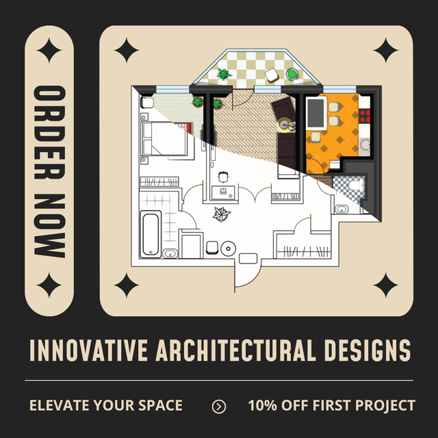 Ad of Innovative Architectural Designs Instagram tervezősablon