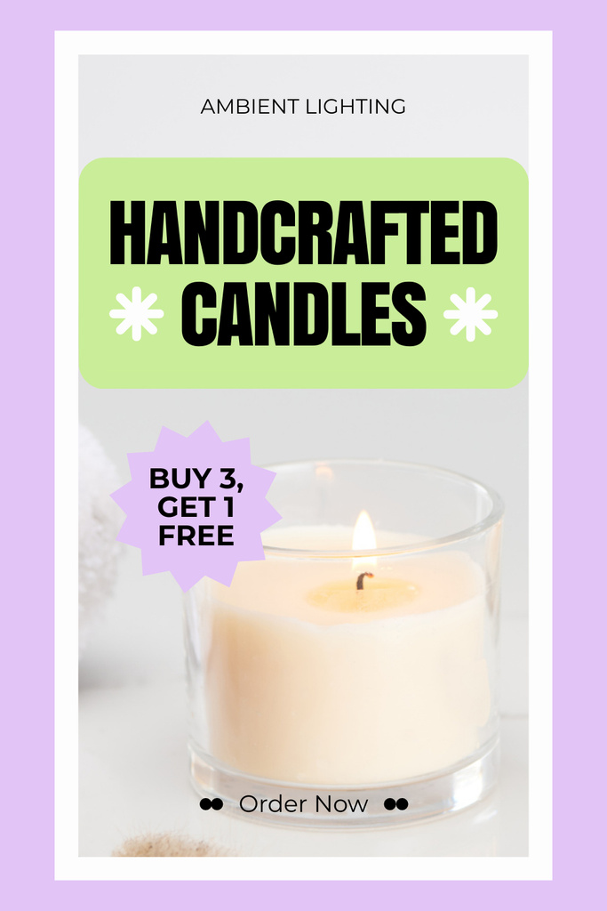 Ontwerpsjabloon van Pinterest van Sale of Quality Handmade Candles