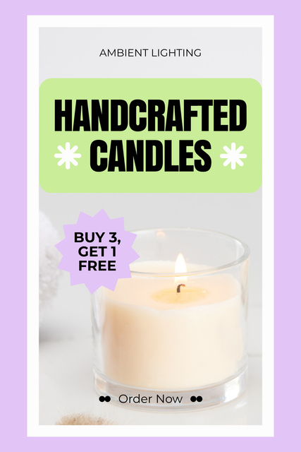 Sale of Quality Handmade Candles Pinterest tervezősablon