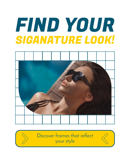 Designvorlage Beach Sunglasses Sale Offer für Instagram Post Vertical