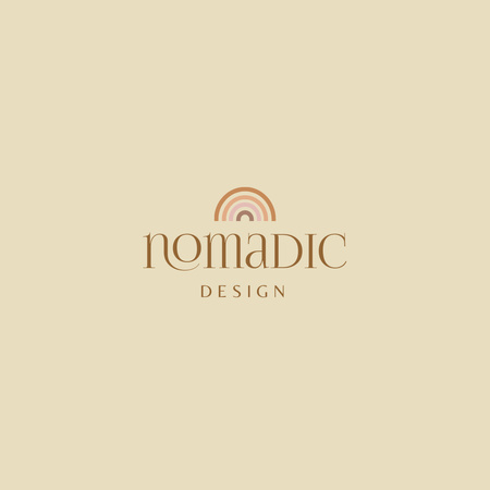 Emblem of Design Agency Logo Design Template
