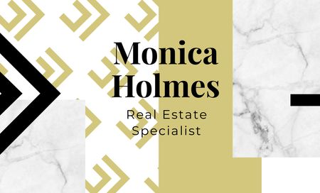Real Estate Specialist Services Offer Business Card 91x55mm Design Template