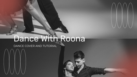 Designvorlage Leidenschaftliches Paar tanzt auf der Tanzfläche für Youtube