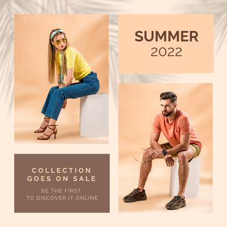 Designvorlage Summer Collection Ad für Instagram