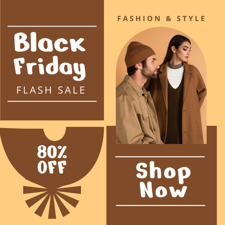 Black Friday Clothes Sale Instagram Tasarım Şablonu