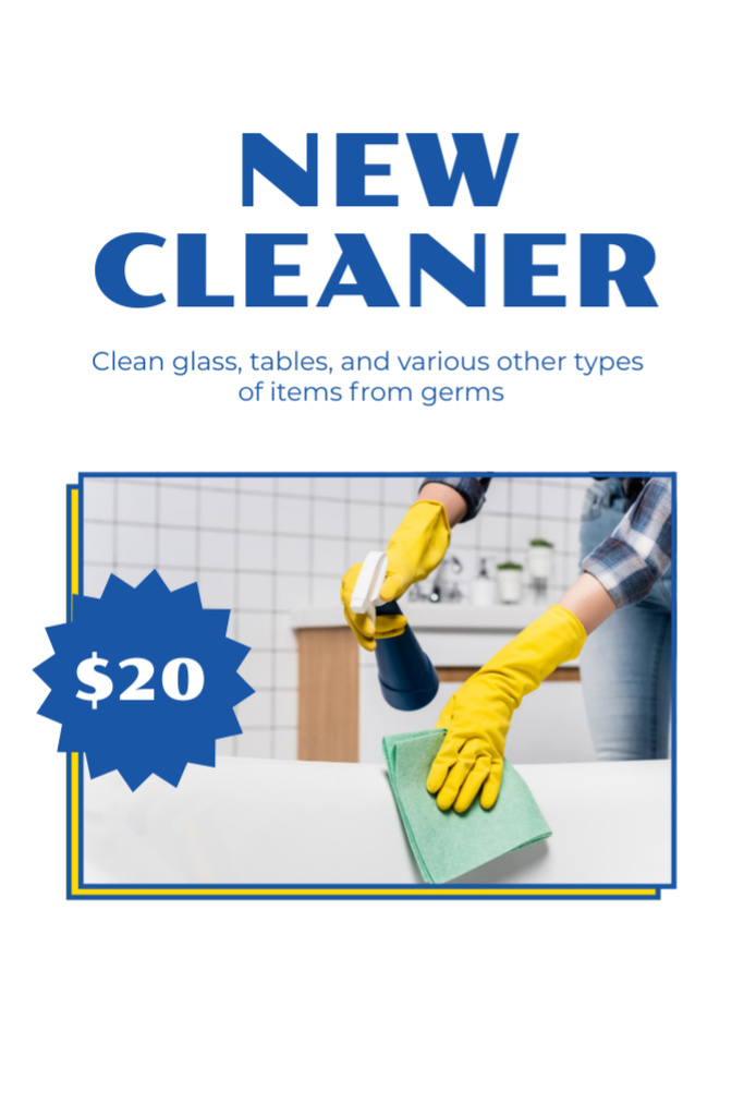 Promo of New Surface Cleaner with Sprayer on White Flyer 4x6in Design Template