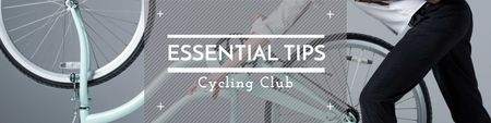 Plantilla de diseño de club de ciclismo consejos ad Twitter 