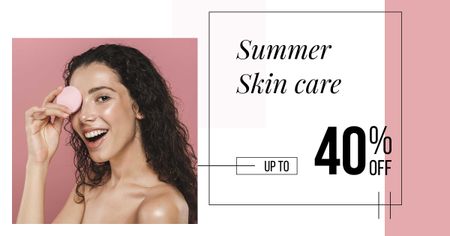 Summer Skin Care Goods Facebook AD Design Template