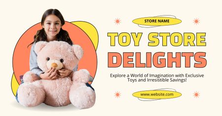 Child Delights Toys Shop Facebook AD Design Template