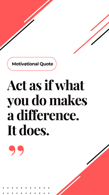 Designvorlage Motivational Quote about Acting Right für Instagram Story